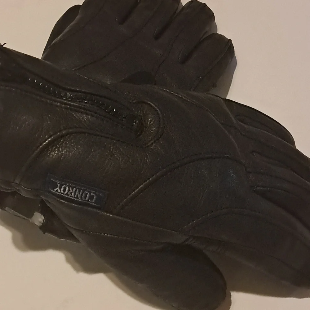 Conroy Ladies Black Imported Leather Gloves Size M Moto Outdoor